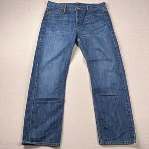 Levi's 569 Jeans Mens 36x34 (fits 36x32) Boot Cut Relax Classic Denim Whiskered